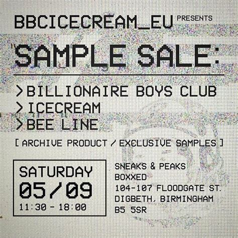 bbc sample sale